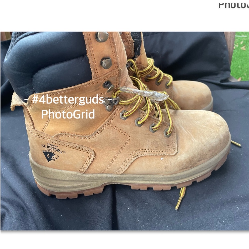 Herman Survivors Steel Toe Slip Resistant Boots Men Wide 7.5W EU 40W - Picture 2 of 16